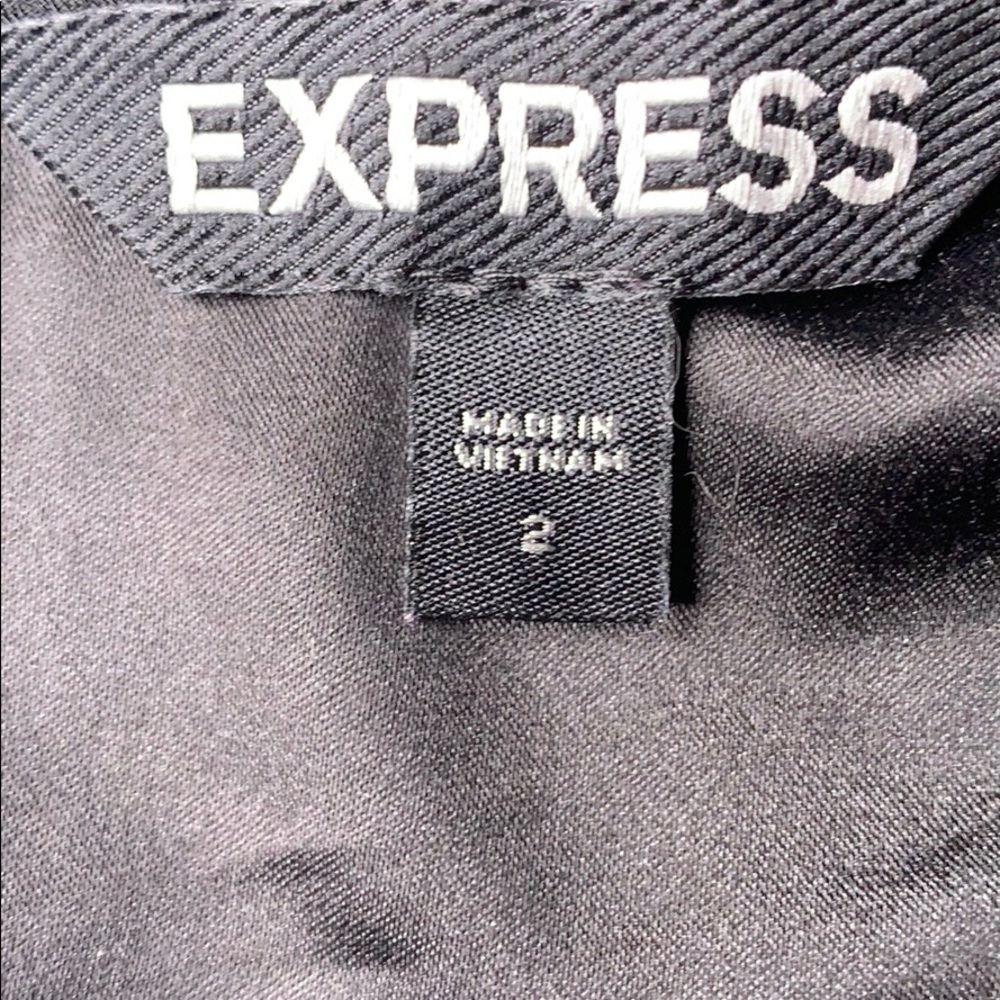 Express Black Cocktail Dress with Mesh Detail - Picture 5 of 6
